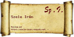 Szele Irén névjegykártya