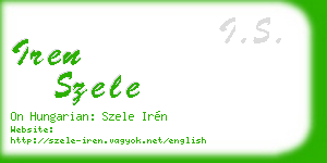 iren szele business card