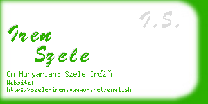 iren szele business card